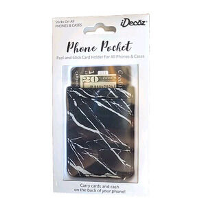 iDecoz cell phone pocket - Black Sparkling Zebra Pattern